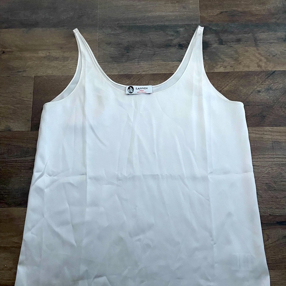 Lanvin silk top ivory